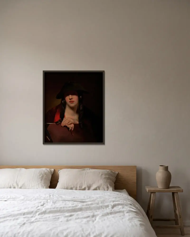 Eleven (Rosalie Kemble Sully) av Thomas Sully inramad på en vägg