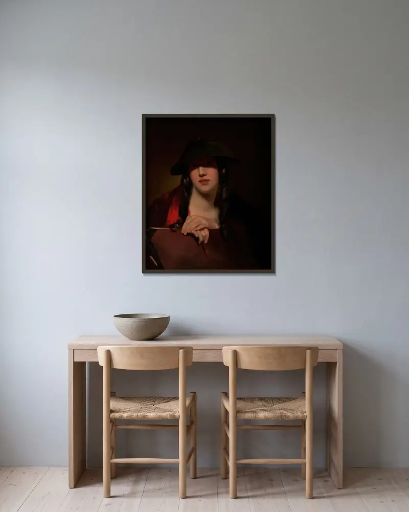 Eleven (Rosalie Kemble Sully) av Thomas Sully inramad på en vägg