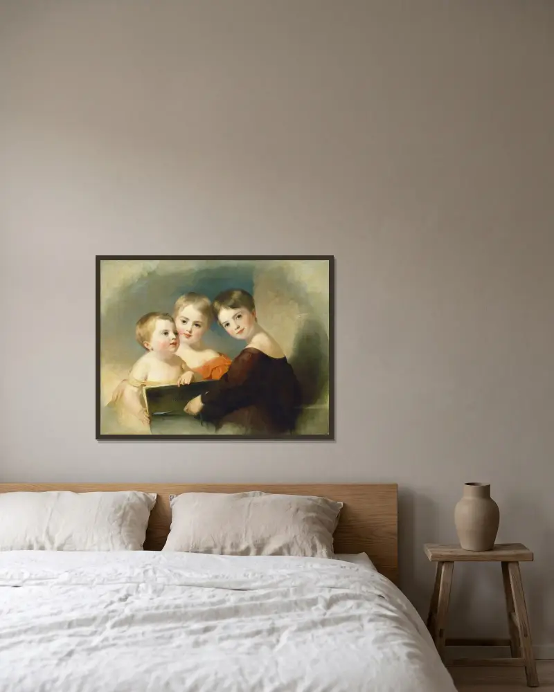 Vanderkemp-barnen av Thomas Sully inramad på en vägg