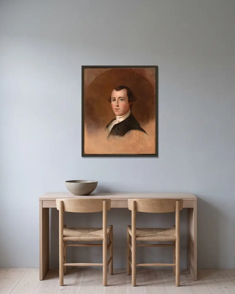 Thomas Heyward, Jr. av Thomas Sully inramad på en vägg