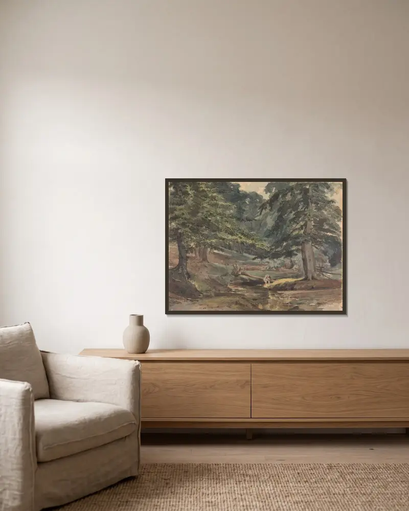 Wooded River Scene, Thomas Sully w ramie na ścianie