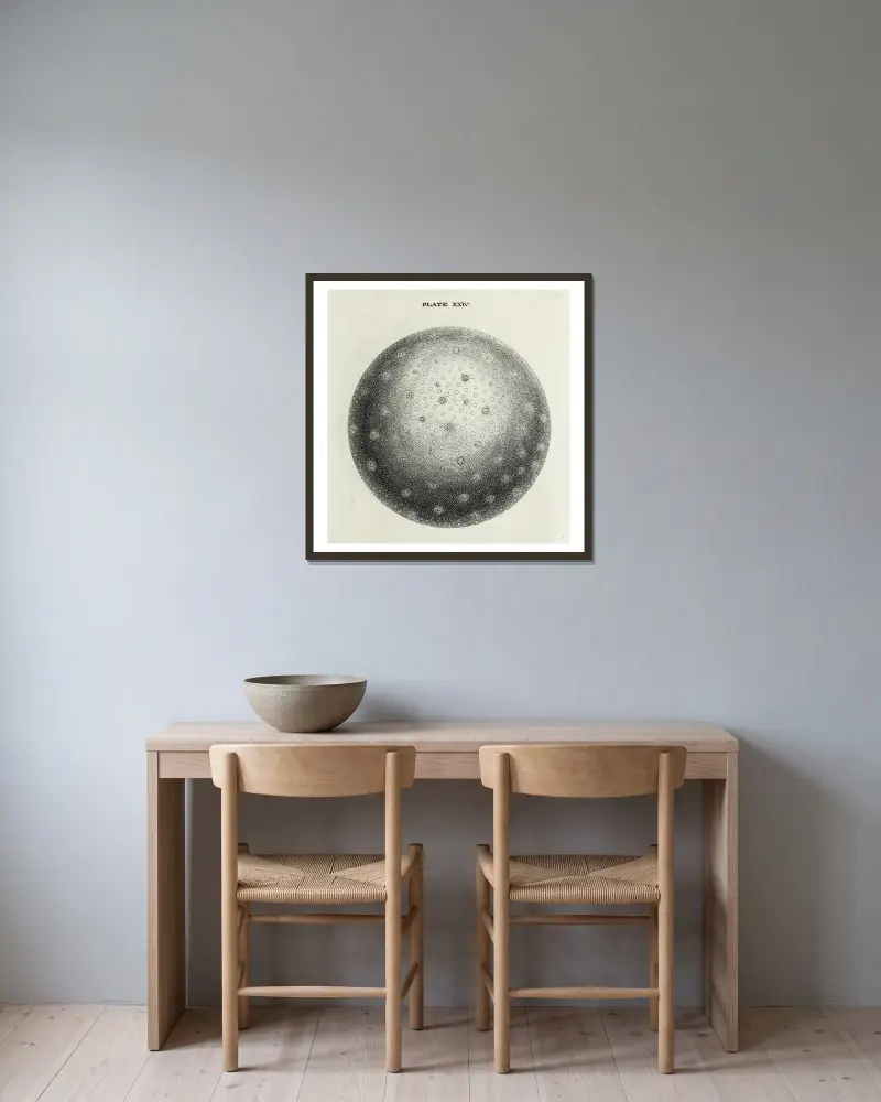 An original theory or new hypothesis of the universe, Plate XXIV av Thomas Wright inramad på en vägg