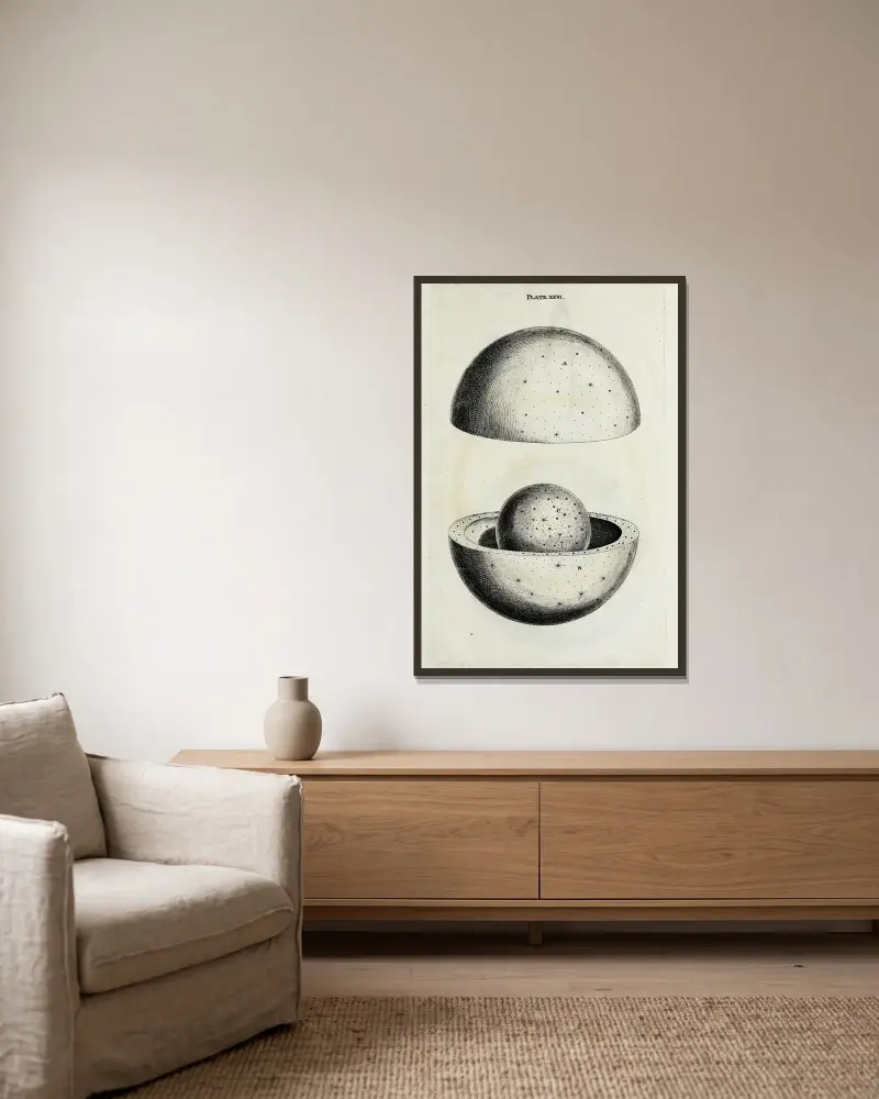 An original theory or new hypothesis of the universe, Plate XXVI av Thomas Wright inramad på en vägg