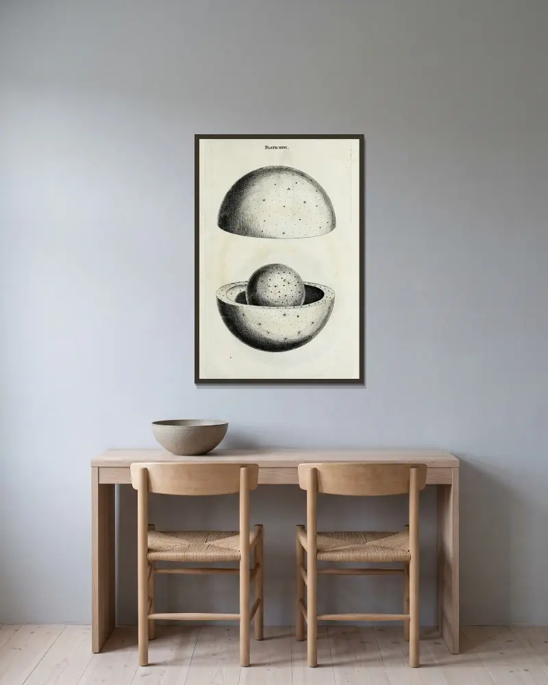 An original theory or new hypothesis of the universe, Plate XXVI av Thomas Wright inramad på en vägg
