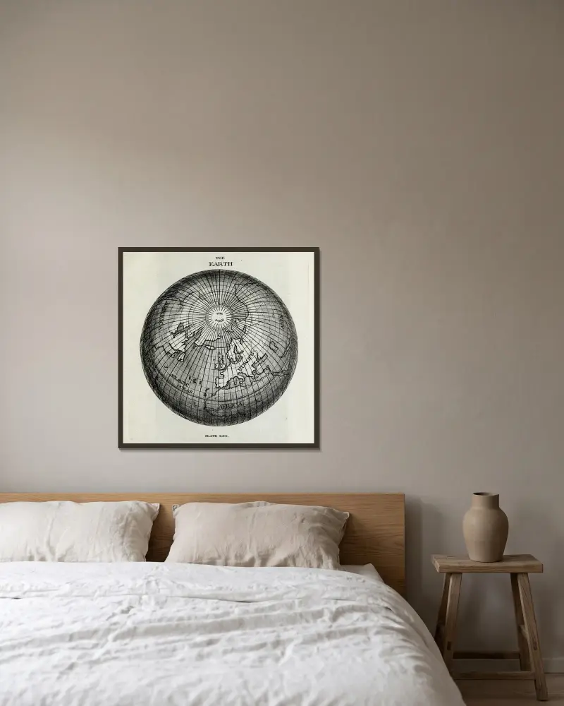 An original theory or new hypothesis of the universe, Plate XXX av Thomas Wright inramad på en vägg