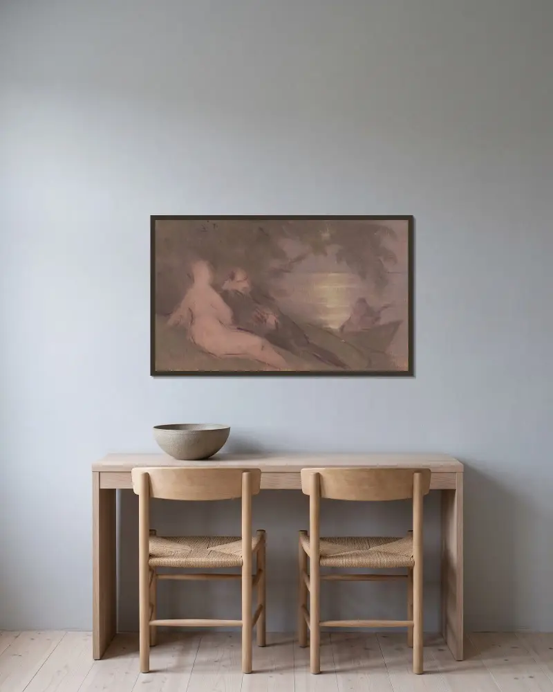 Verschmelzung der Seele von Milan Thomka Mitrovský gerahmt an einer Wand
