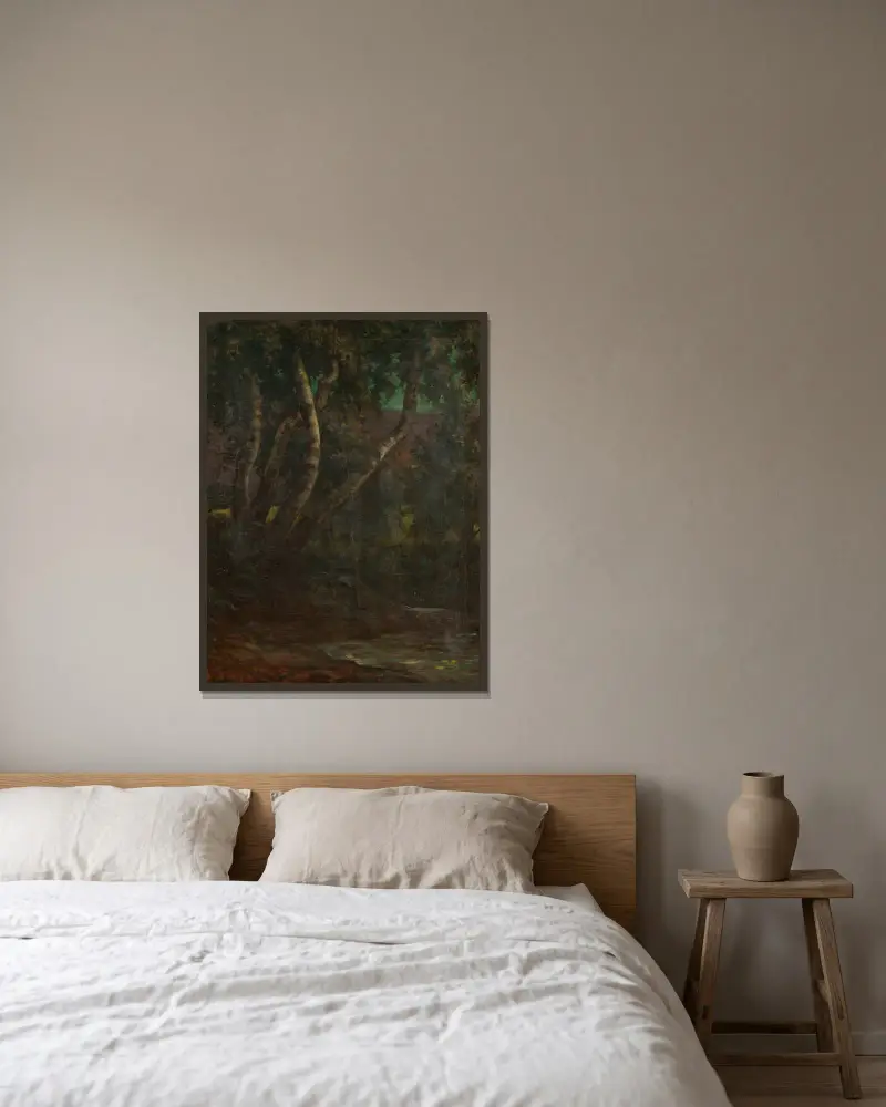Wald von Milan Thomka Mitrovský gerahmt an einer Wand