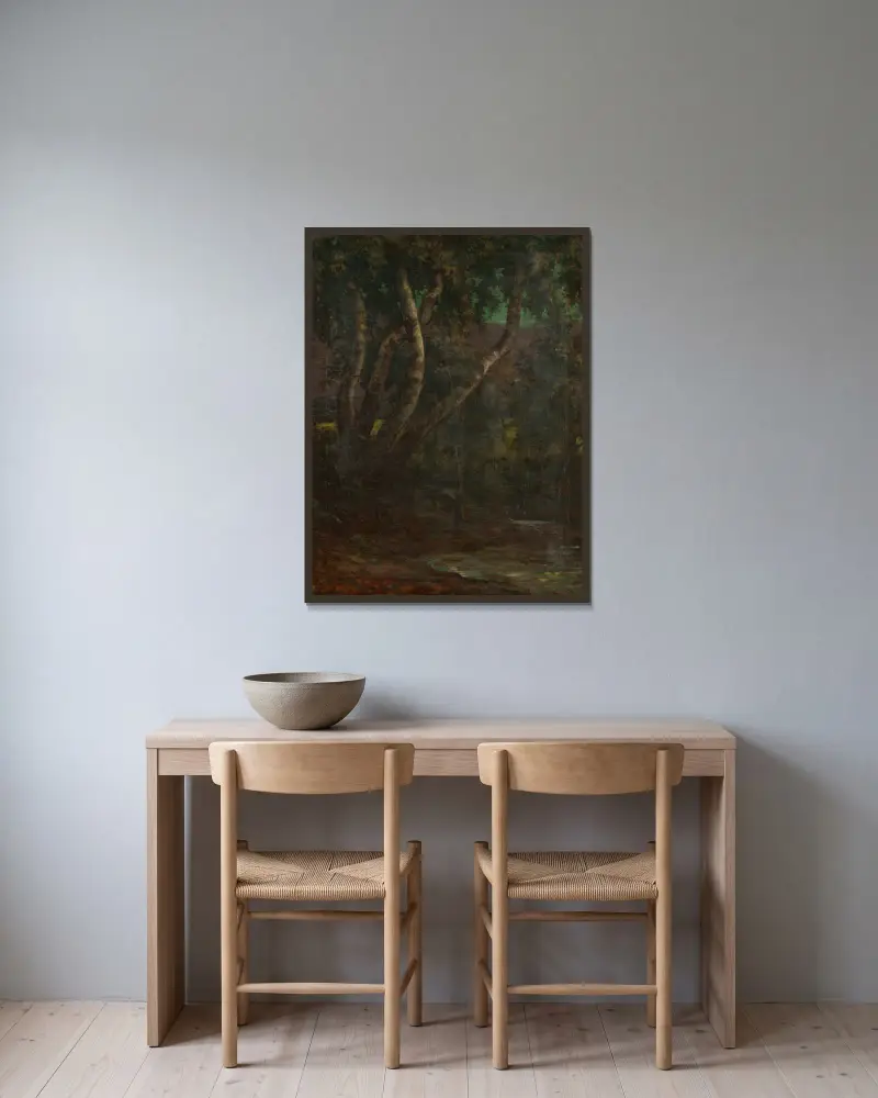 Wald von Milan Thomka Mitrovský gerahmt an einer Wand