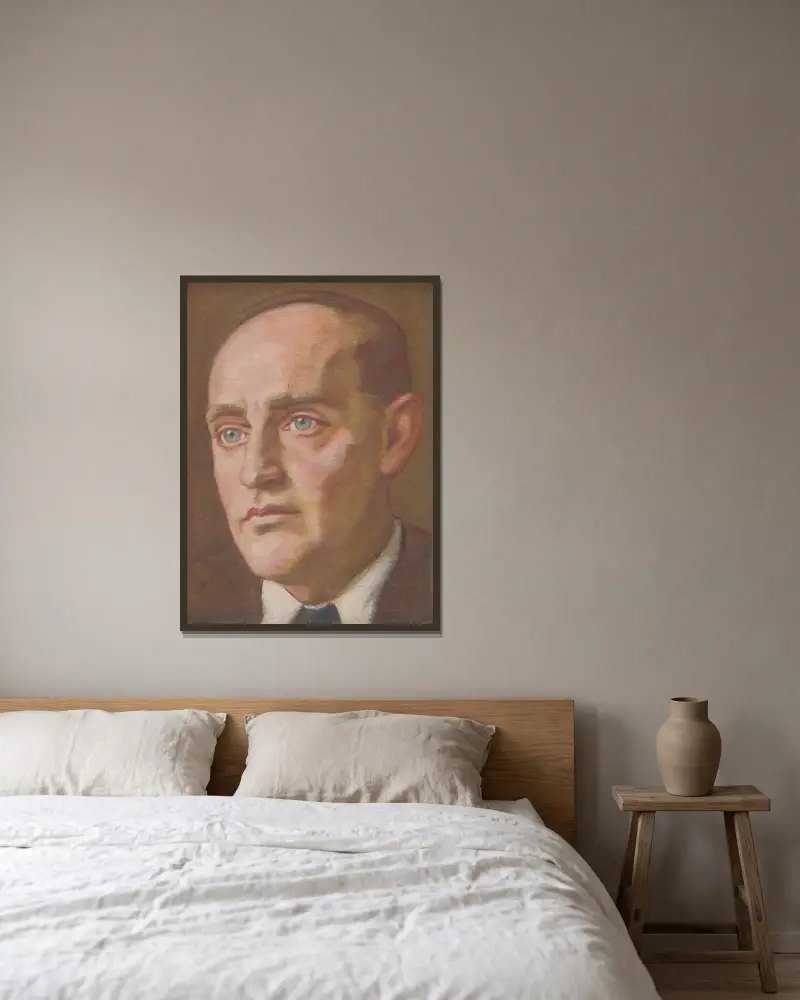 Porträt von J. P. von Milan Thomka Mitrovský gerahmt an einer Wand