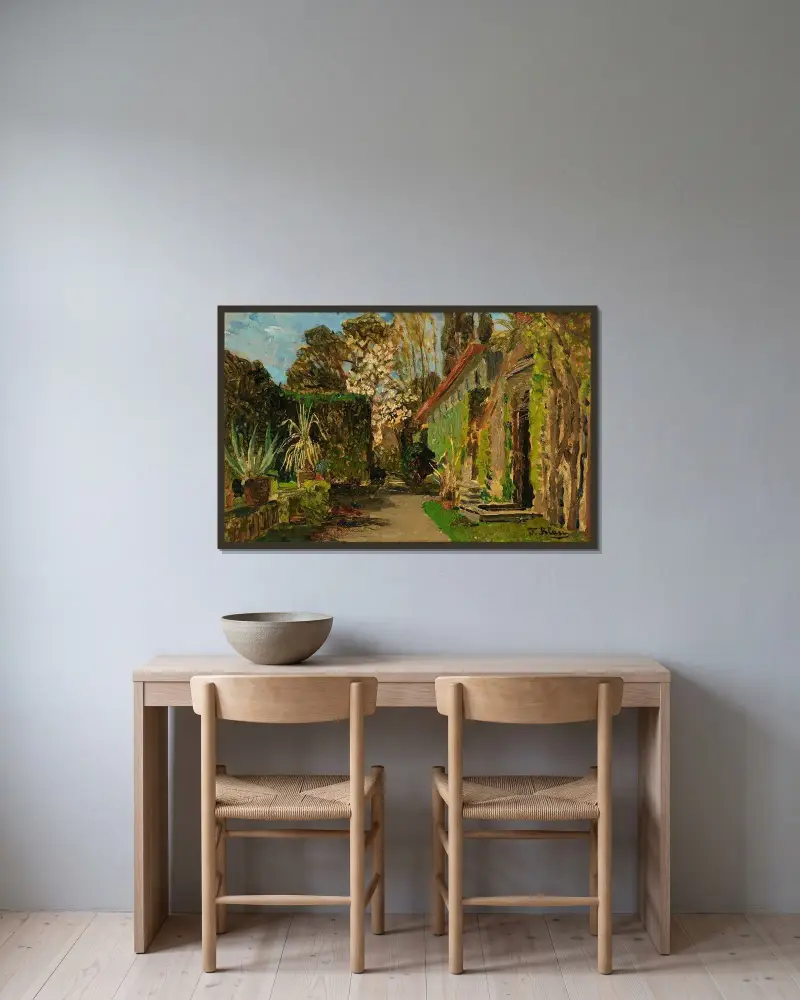 Ein mediterraner Garten von Tina Blau gerahmt an einer Wand