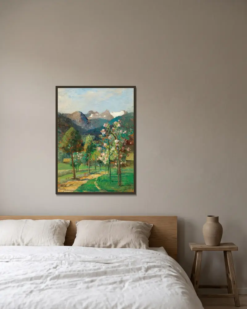 Altaussee von Tina Blau gerahmt an einer Wand
