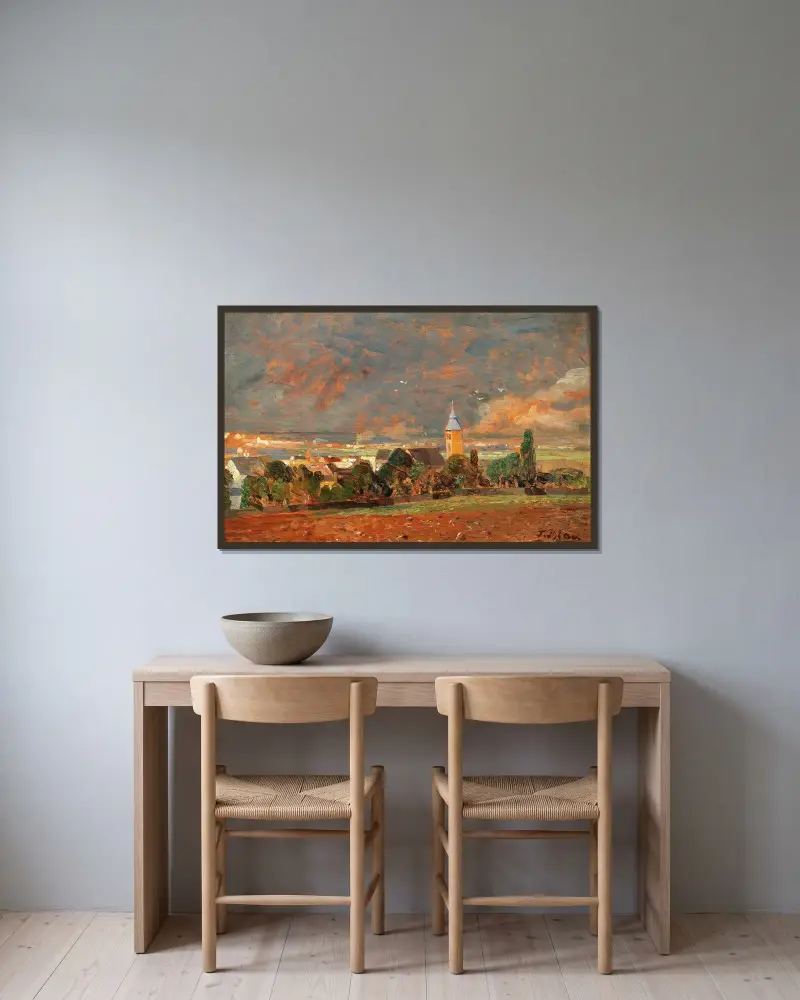 Heiligenstadt, Studie von Tina Blau gerahmt an einer Wand