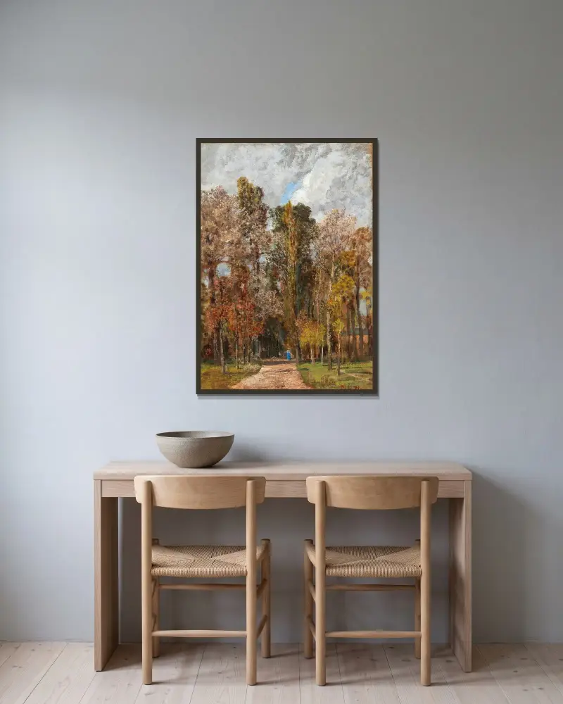 Kleiner Prater von Tina Blau gerahmt an einer Wand