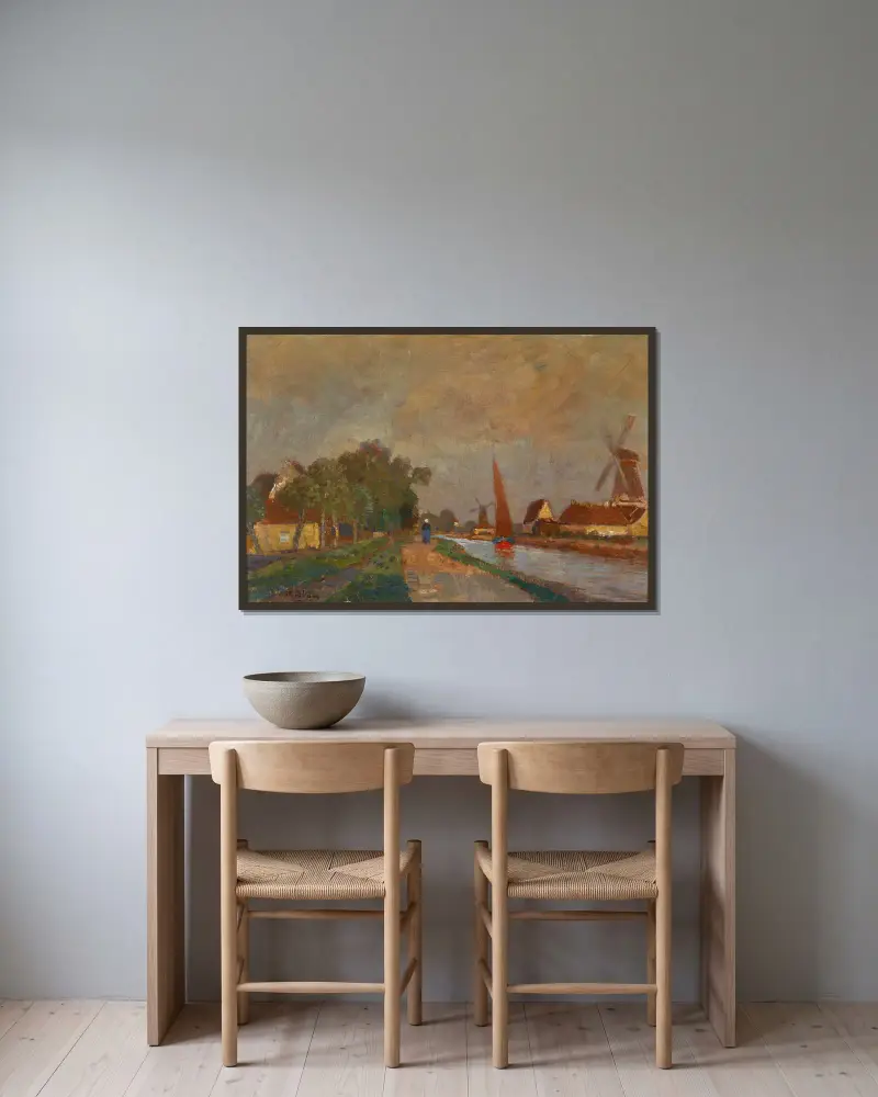Motiv aus Franeker av Tina Blau inramad på en vägg