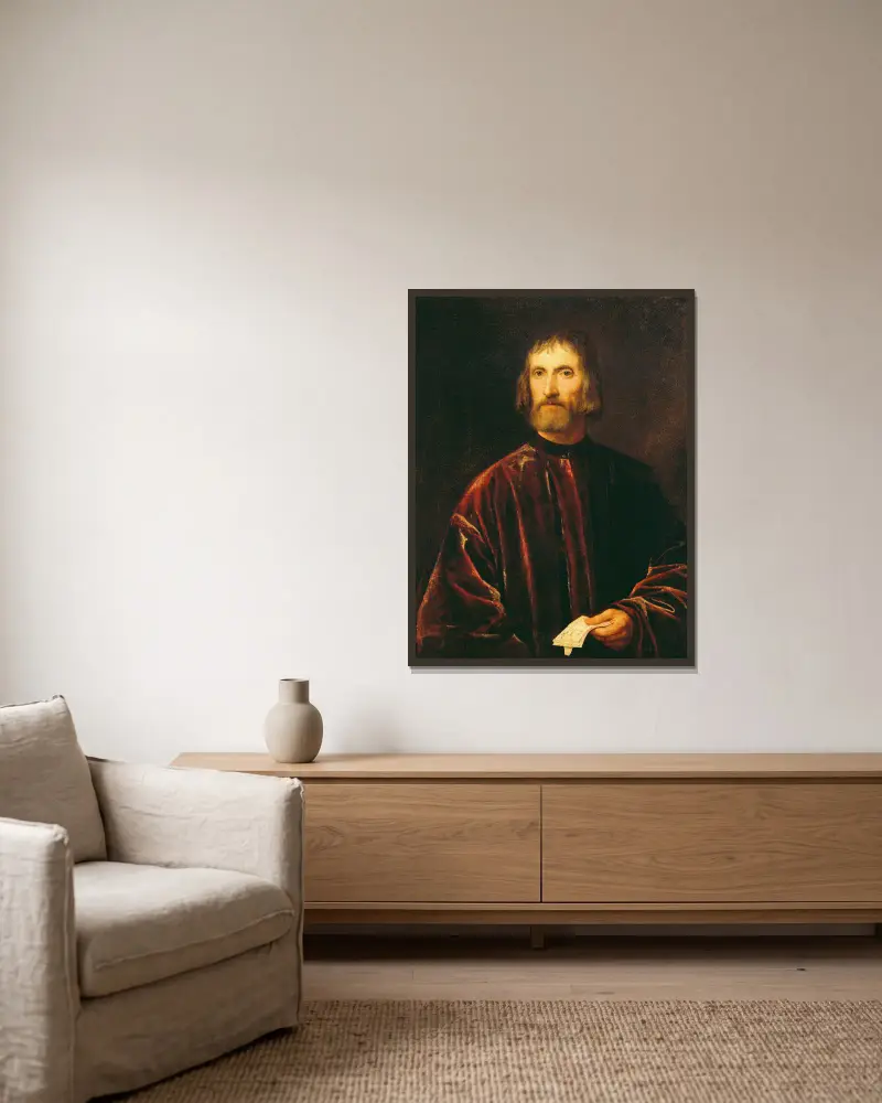 Andrea dei Franceschi von Titian gerahmt an einer Wand
