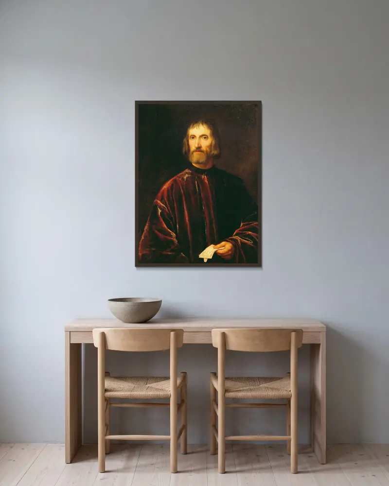 Andrea dei Franceschi von Titian gerahmt an einer Wand