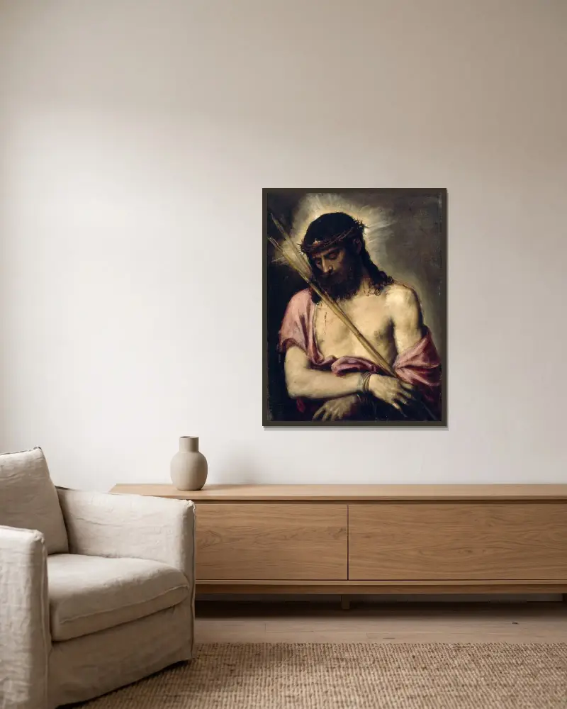 Ecce Homo, 1558, Titian v rámu na stěně
