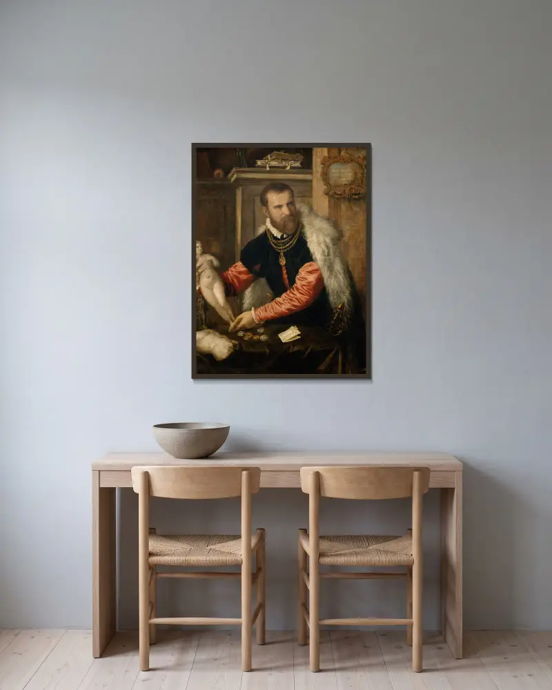 Jacopo Strada von Titian gerahmt an einer Wand