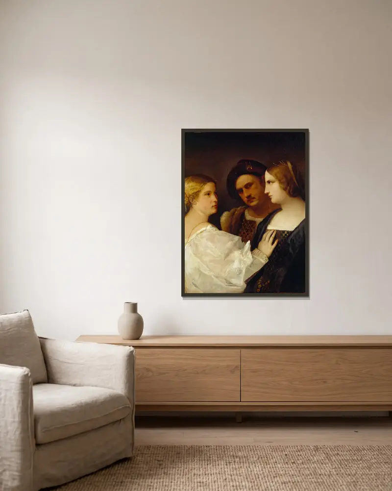 Vädjan, Titian v rámu na stěně