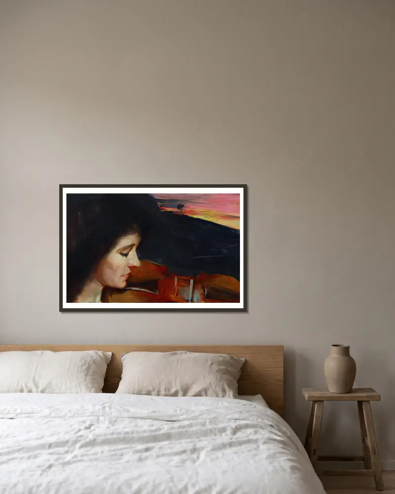 Adagio von Tom Roberts gerahmt an einer Wand