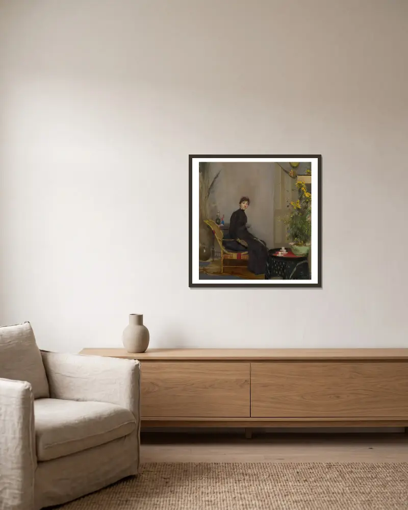 Paní L. A. Abrahamsová, Tom Roberts v rámu na stěně