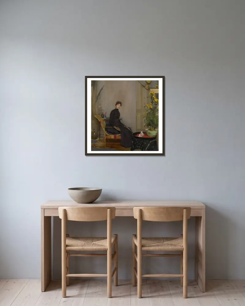 Paní L. A. Abrahamsová, Tom Roberts v rámu na stěně