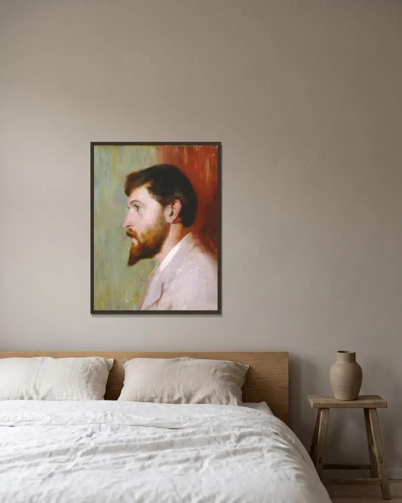 Smike Streeton im Alter von 24 Jahren von Tom Roberts gerahmt an einer Wand