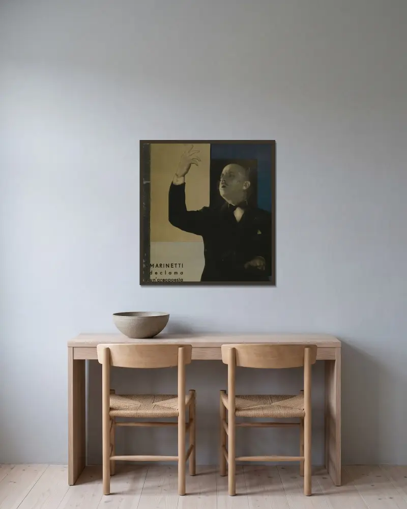 Parole in liberta; futuriste olfattive tattili-termiche Pl. 2 av Filippo Tommaso Marinetti inramad på en vägg