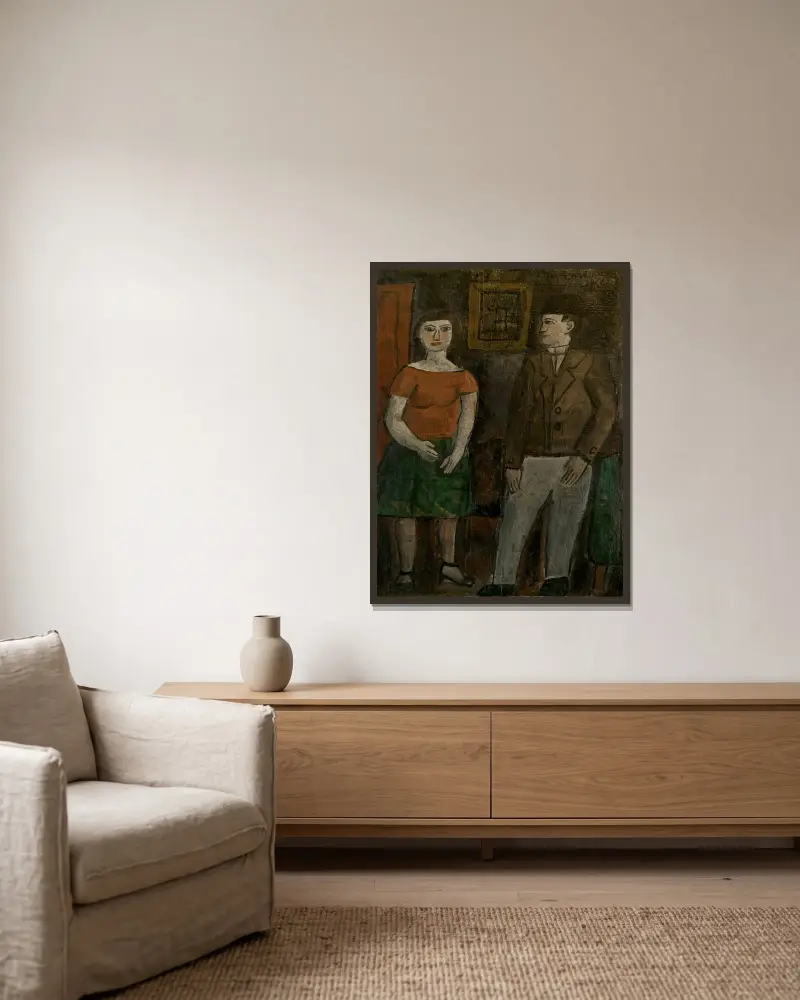 Figurer, Joaquín Torres-García v rámu na stěně