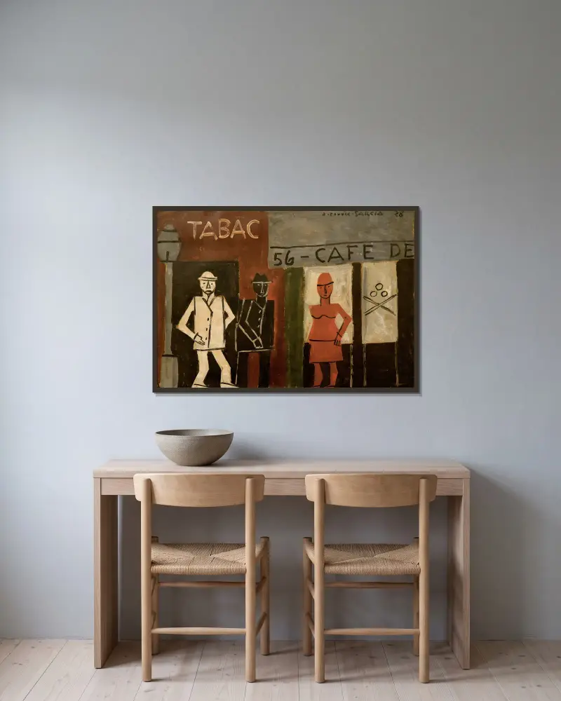 Pintura (Malarstwo), 1928, Joaquín Torres-García w ramie na ścianie