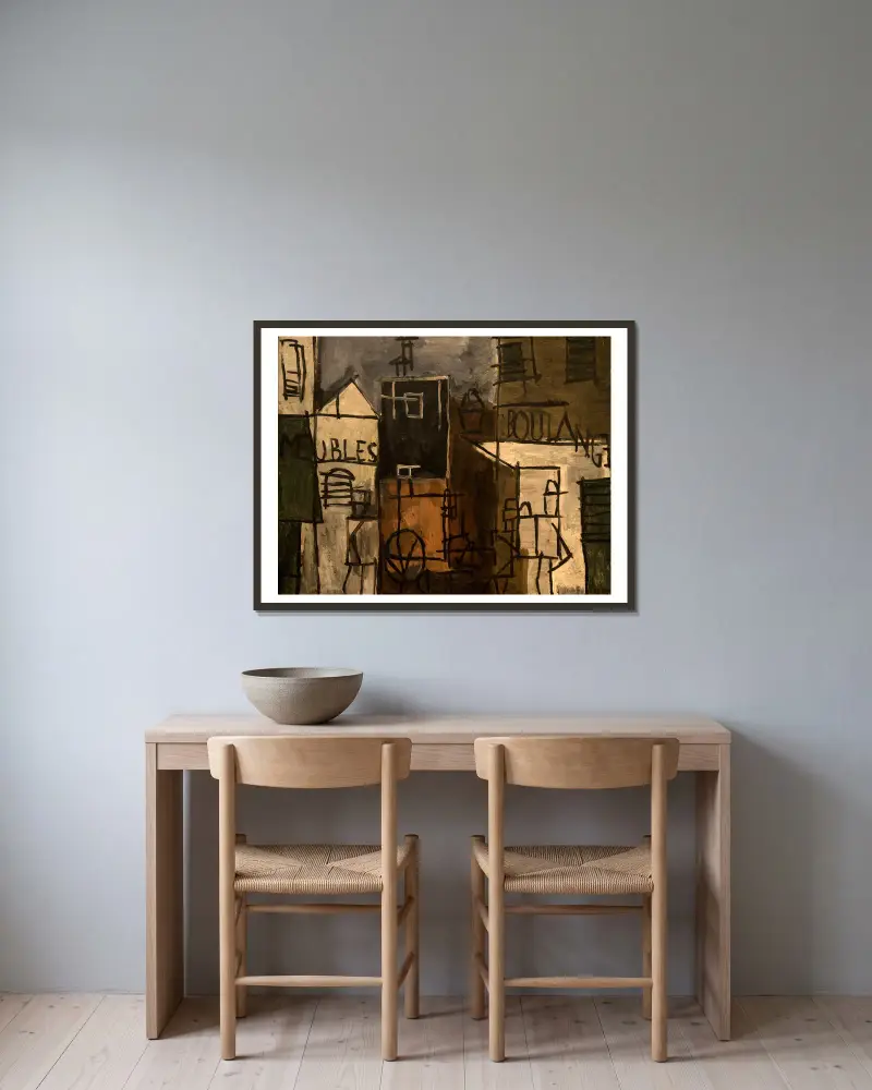 Obra konstruktywistyczna, 1928, Joaquín Torres-García w ramie na ścianie