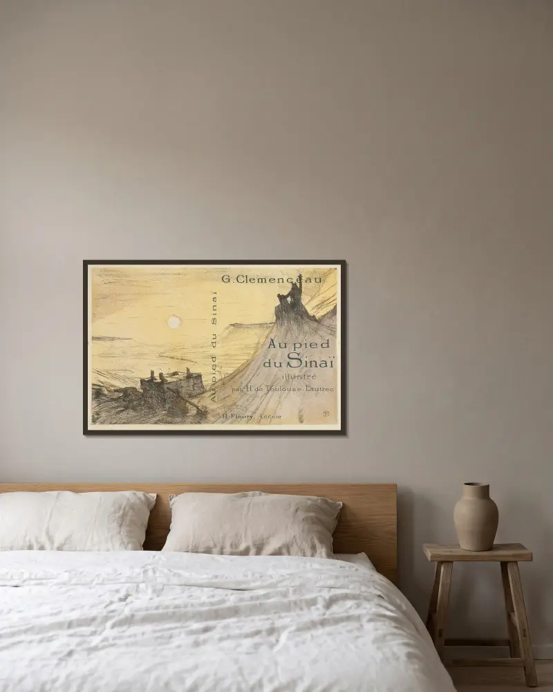 Au pied du Sinaï – Front Cover av Henri de Toulouse-Lautrec inramad på en vägg