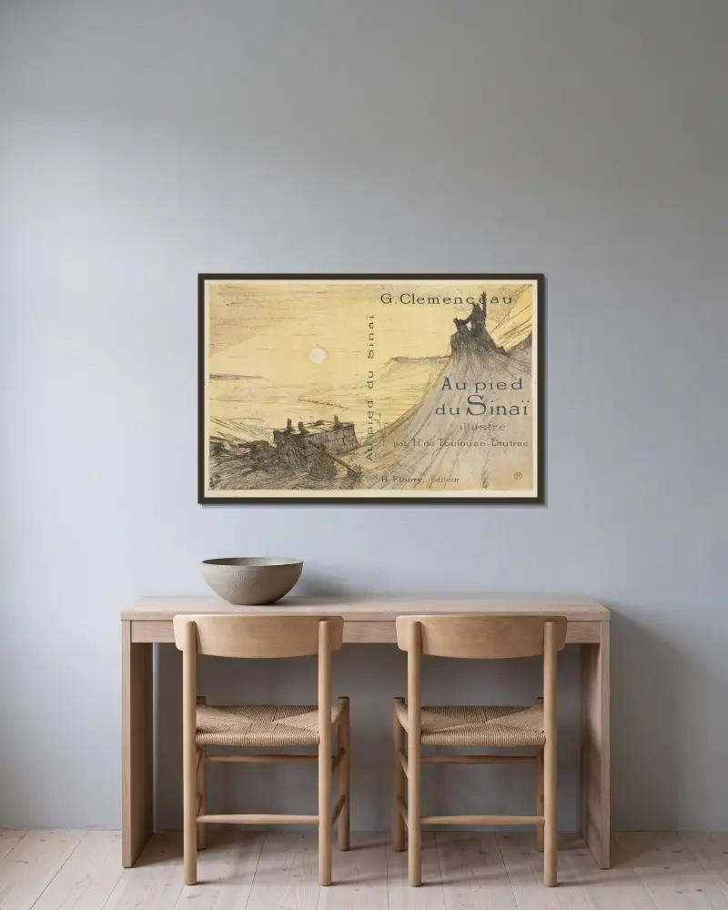 Au pied du Sinaï – Front Cover av Henri de Toulouse-Lautrec inramad på en vägg