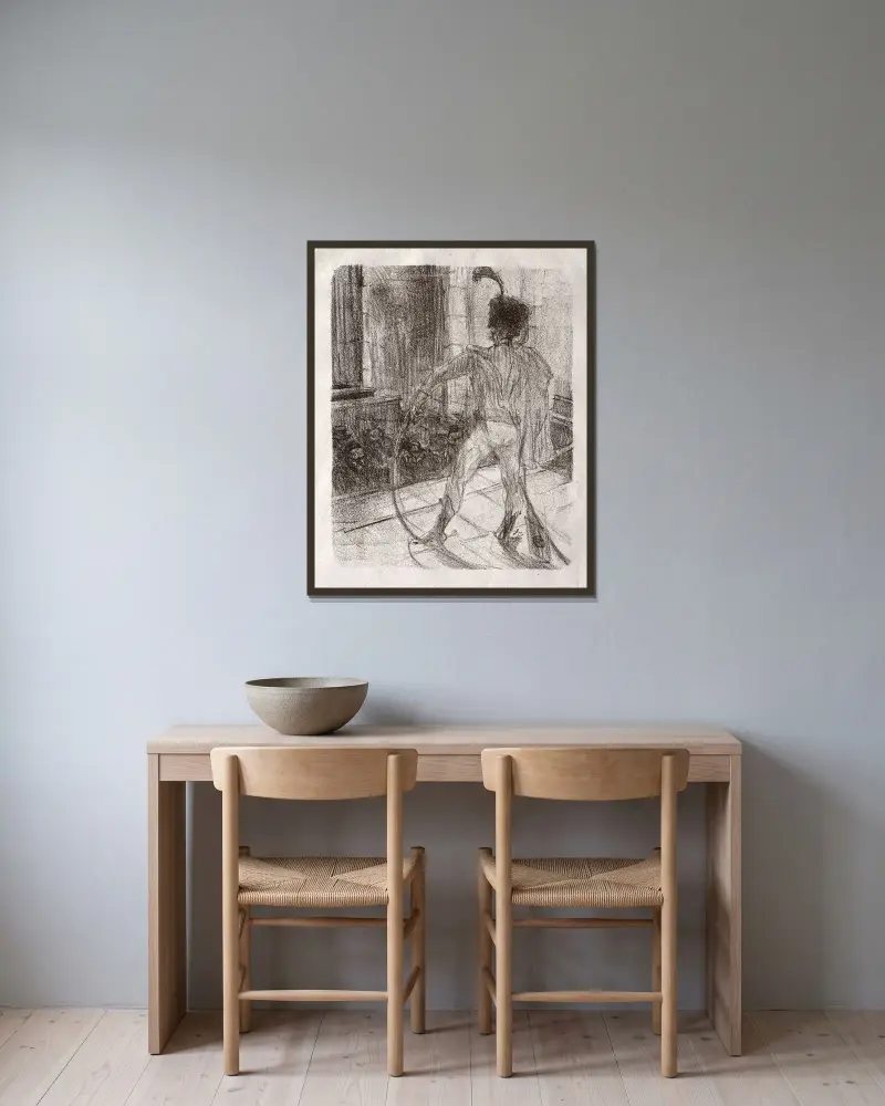 Au pied du Sinaï:  Schlomé Fuss à la Synagogue av Henri de Toulouse-Lautrec inramad på en vägg