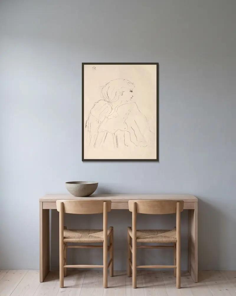 Cassive von Henri de Toulouse-Lautrec gerahmt an einer Wand
