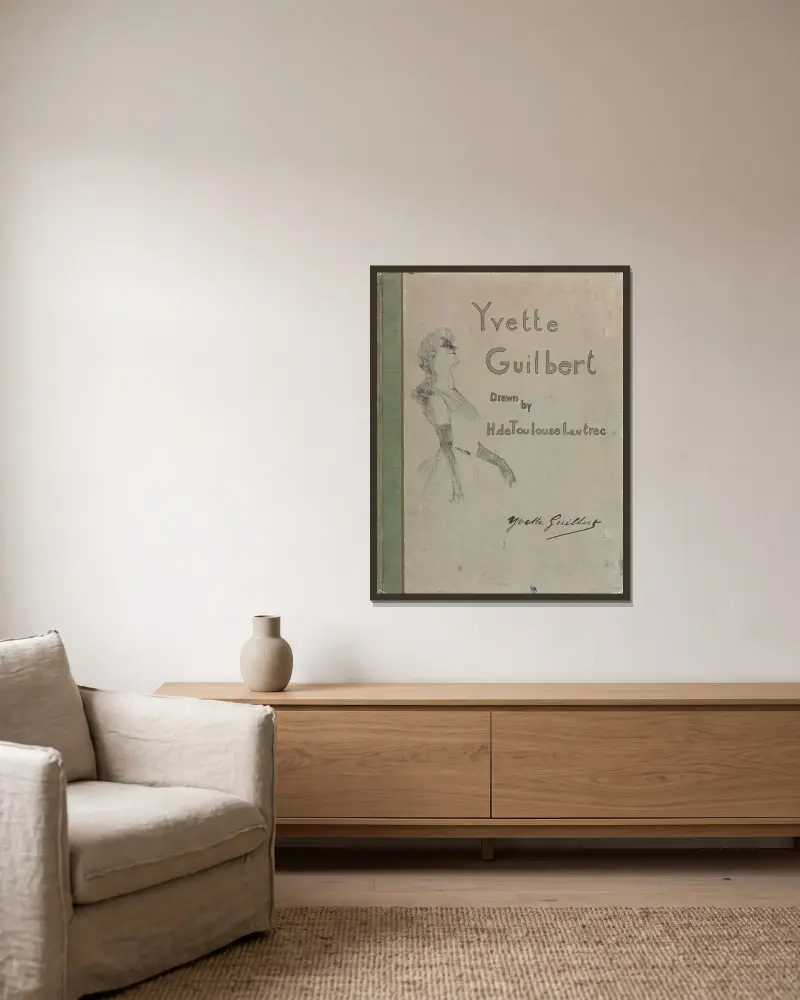 Titelblatt, 1898 von Henri de Toulouse-Lautrec gerahmt an einer Wand