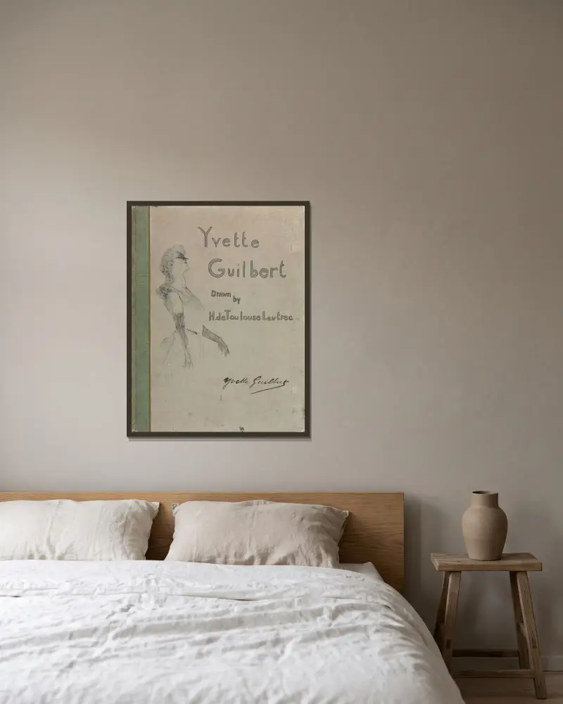Titelblatt, 1898 von Henri de Toulouse-Lautrec gerahmt an einer Wand