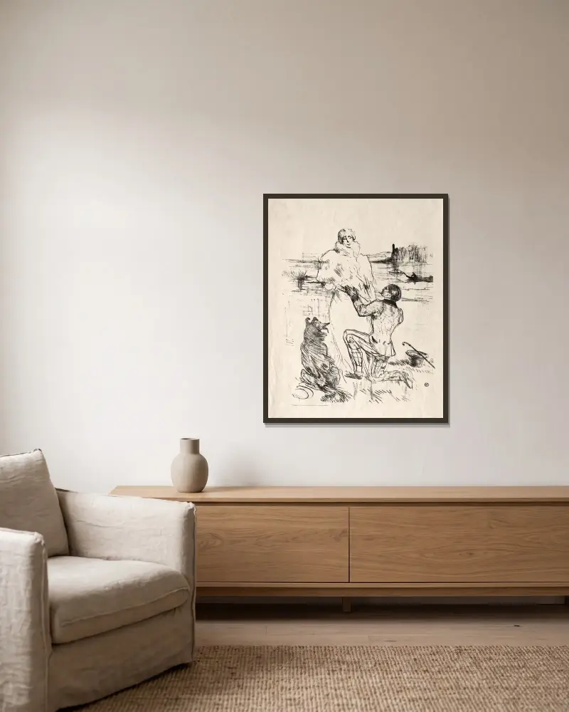 Déclaration von Henri de Toulouse-Lautrec gerahmt an einer Wand