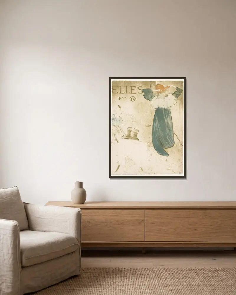 Elles, 1896 – Nr. 1 von Henri de Toulouse-Lautrec gerahmt an einer Wand