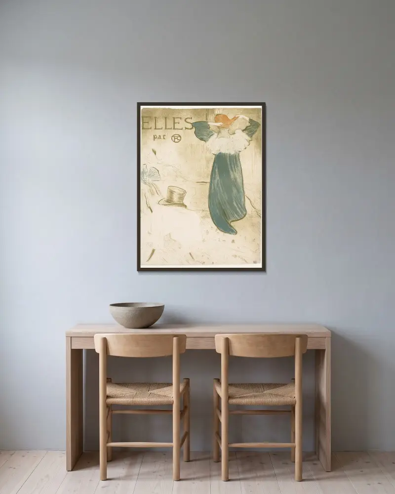 Elles, 1896 – Nr. 1 von Henri de Toulouse-Lautrec gerahmt an einer Wand