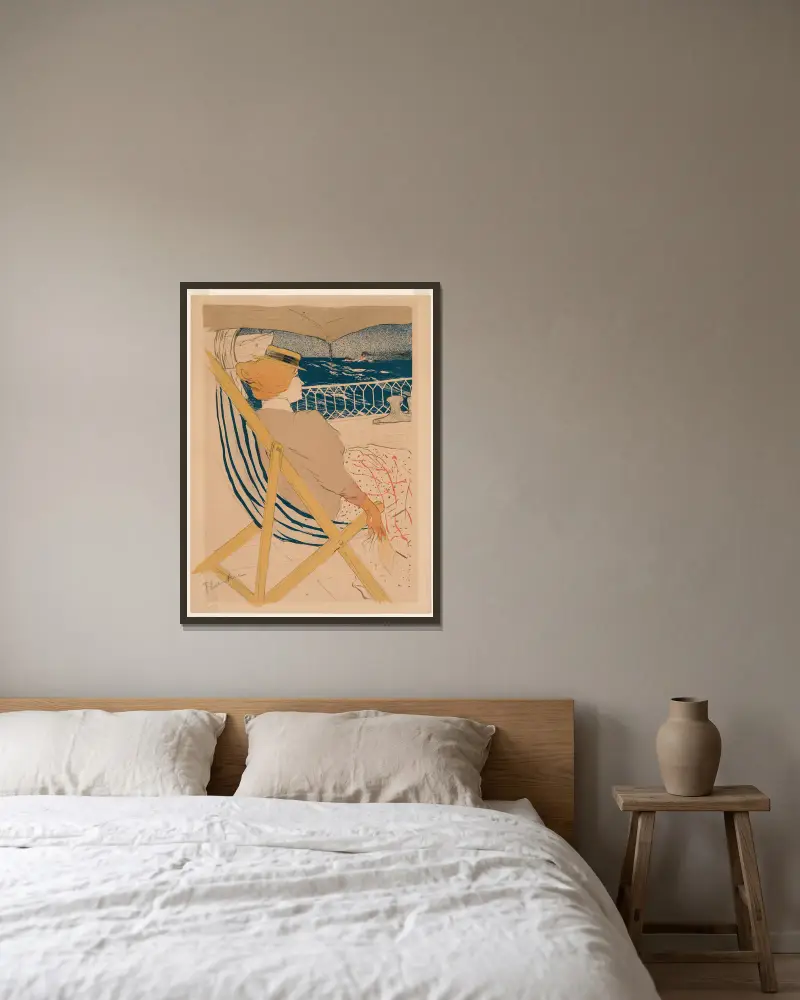 La Passagère Du 54, 1896 – nr 2 av Henri de Toulouse-Lautrec inramad på en vägg
