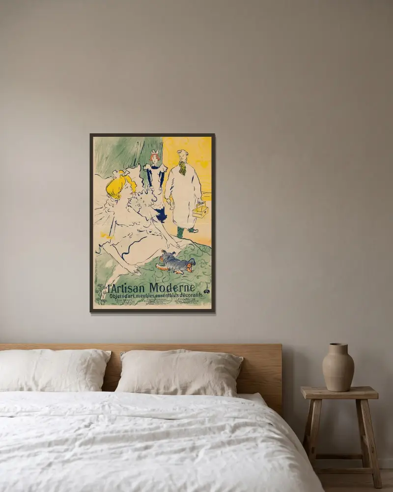 Nowoczesny rzemieślnik, Henri de Toulouse-Lautrec w ramie na ścianie