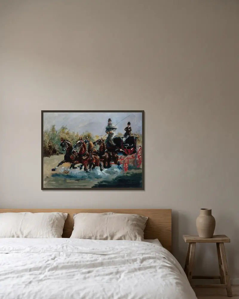 Nice, souvenir de la promenade des Anglais av Henri de Toulouse-Lautrec inramad på en vägg