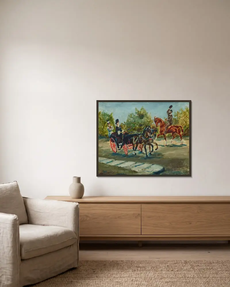 Nizza. Auf der Promenade des Anglais von Henri de Toulouse-Lautrec gerahmt an einer Wand
