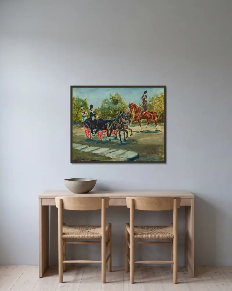 Nizza. Auf der Promenade des Anglais von Henri de Toulouse-Lautrec gerahmt an einer Wand