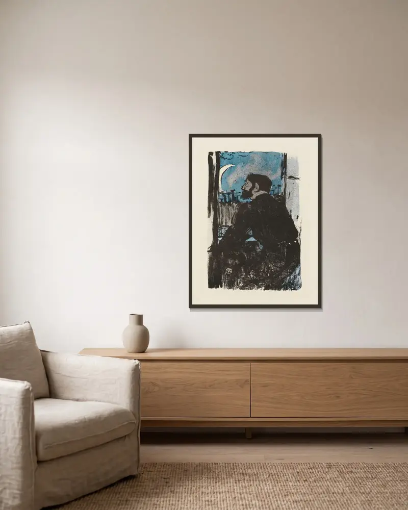 Nuit Blanche von Henri de Toulouse-Lautrec gerahmt an einer Wand