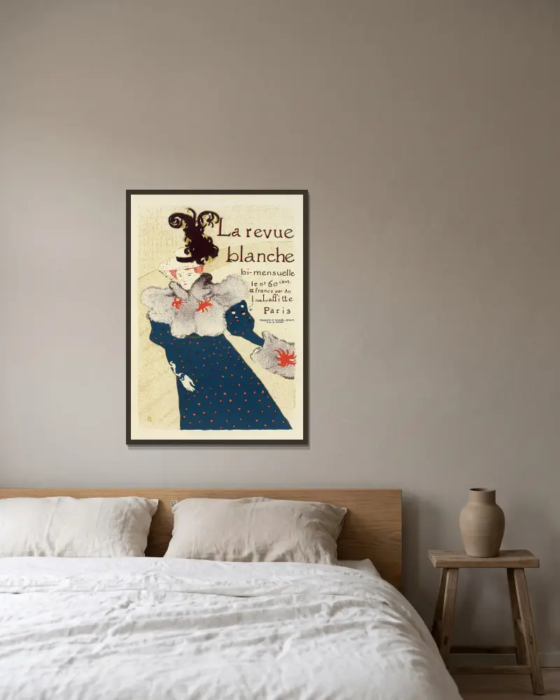Revue Blanche, Henri de Toulouse-Lautrec w ramie na ścianie