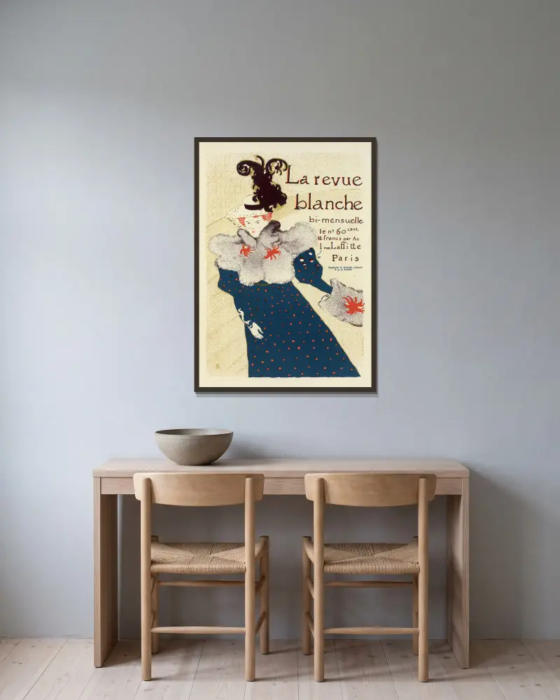 Revue Blanche, Henri de Toulouse-Lautrec w ramie na ścianie