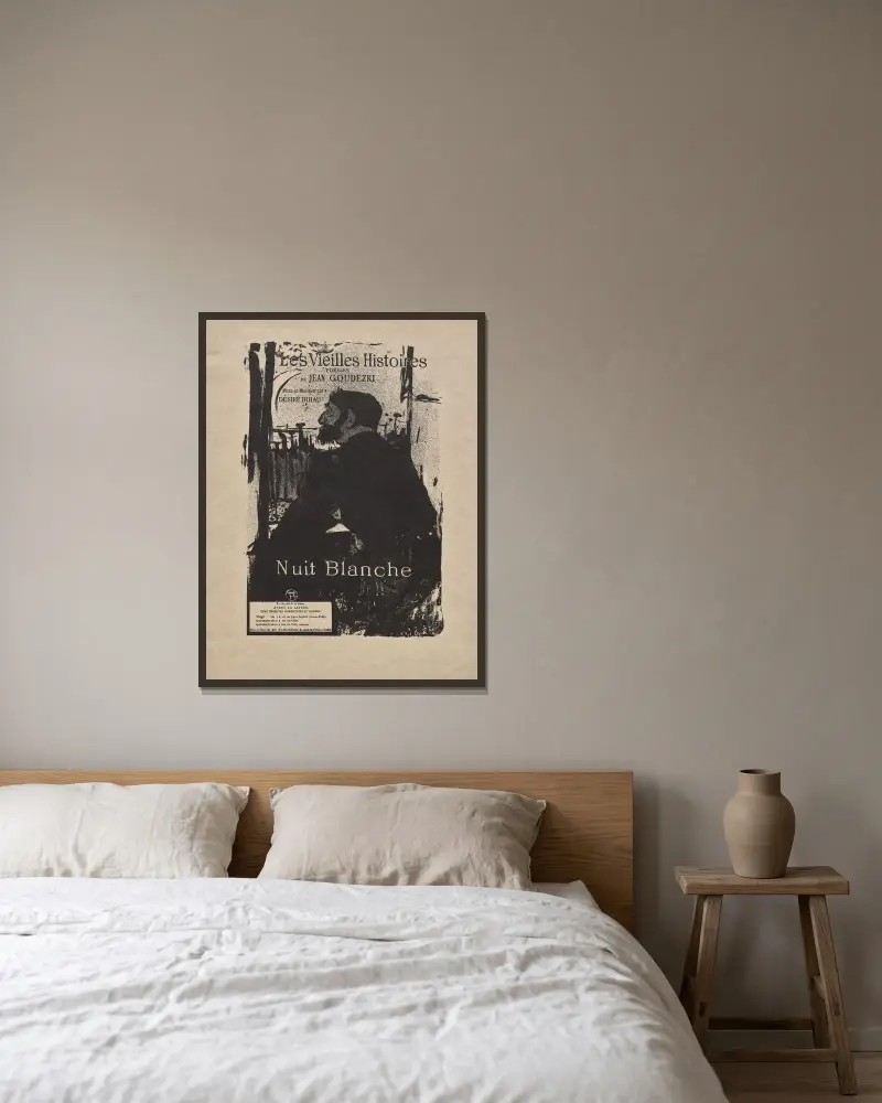 Bezsenna noc, Henri de Toulouse-Lautrec w ramie na ścianie