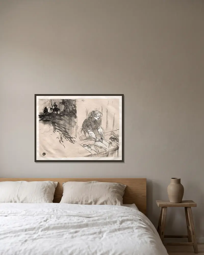 The Brief Joys – Cover av Henri de Toulouse-Lautrec inramad på en vägg